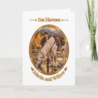 Die Hintons Martin und Willow Horse Art Karte