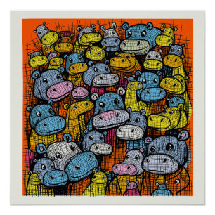 Die Hippo-Familie Poster
