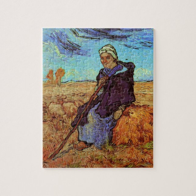 Die Hirtin (nach Millet) von Vincent van Gogh (Vertikal)