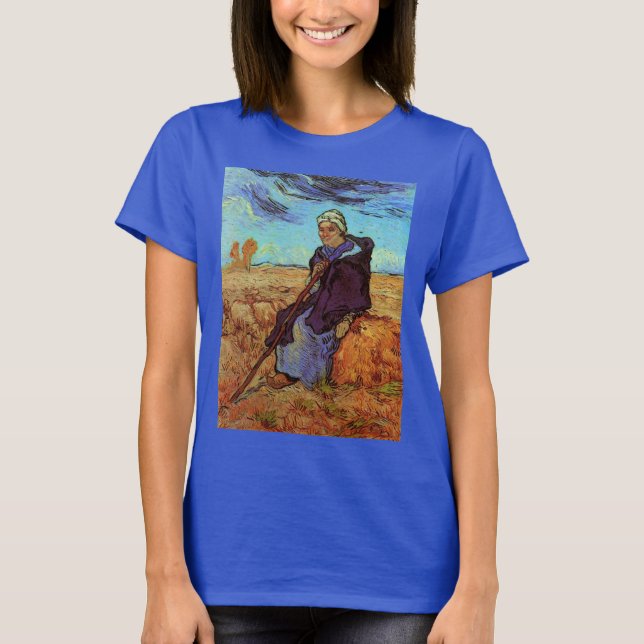 Die Hirtin (nach Millet) von Vincent van Gogh T-Shirt (Vorderseite)