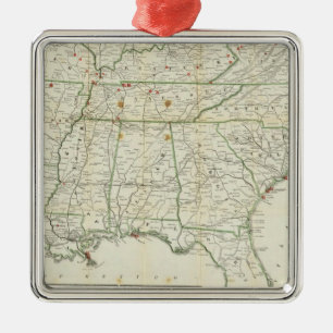 Die historische Kriegs-Karte Silbernes Ornament
