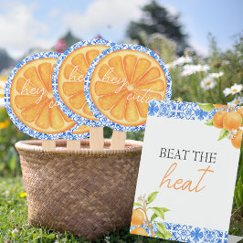 Die Hitze schlagen | Kleine Süsse Kinderdusche Sockelschild