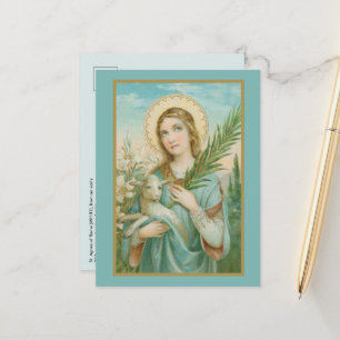 Die hl. Agnes von Rom (MH 01) Postkarte