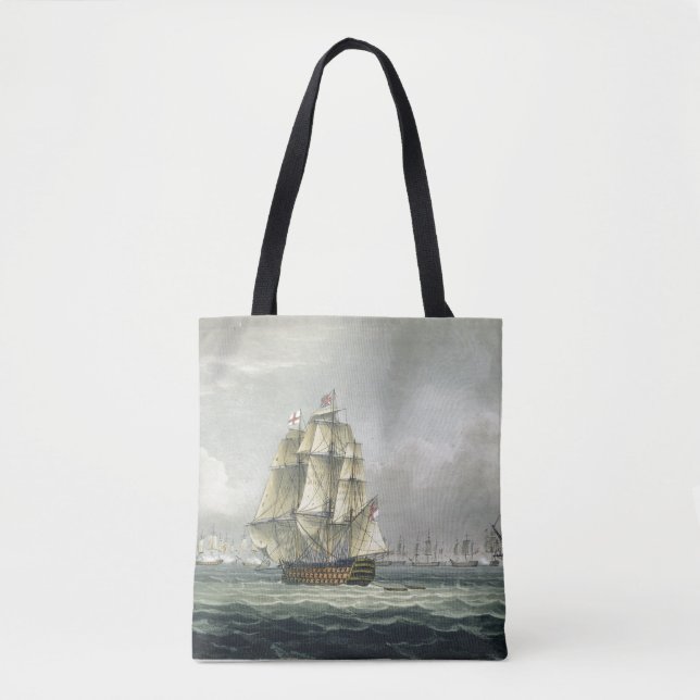Die HMS Victory, die für die französische Linie Tasche (Vorderseite)