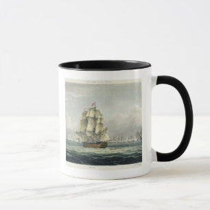 Die HMS Victory, die für die französische Linie Tasse
