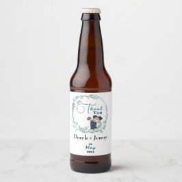 Die Hochzeit blauer Liebhaber Bierflaschenetikett
