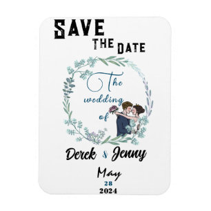 Die Hochzeit blauer Liebhaber Magnet