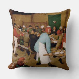 Die Hochzeit der Bauern durch Pieter Bruegel, der Kissen