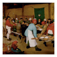 Die Hochzeit der Bauern durch Pieter Bruegel, der