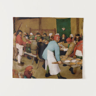 Die Hochzeit der Bauern durch Pieter Bruegel, der  Wandteppich
