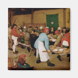 Die Hochzeit der Bauern von Pieter Bruegel der Äl Magnet