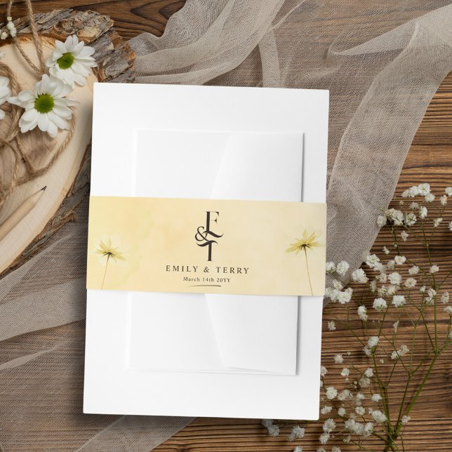 Die Hochzeit der goldenen Stunde mit Blumen und Mo Einladungsbanderole (Von Creator hochgeladen)