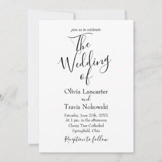 Die Hochzeit der individuellen Hochzeitseinladung Einladung