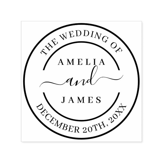 Die Hochzeit der Selbstfarben-Hochzeits-Briefmarke Permastempel (Design)
