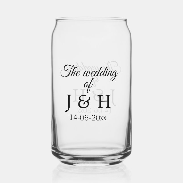 Die Hochzeit des Begleiters des Pärchens Anfangsbu Dosenglas (Vorderseite)
