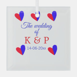 Die Hochzeit des Begleiters des Pärchens Anfangsbu Ornament Aus Glas