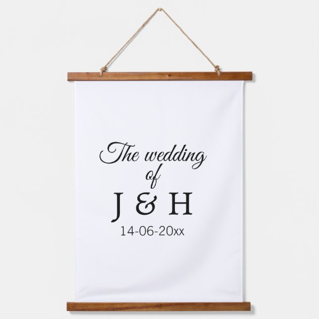 Die Hochzeit des Begleiters des Pärchens Anfangsbu Wandteppich Mit Holzrahmen (Vorderseite)