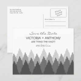 Die Hochzeit des Grauwaldes spart das Datum Postkarte
