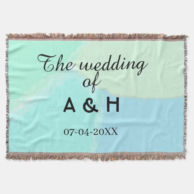 Die Hochzeit des Paares Anfangsbuchstabe des Namen Decke (Vorderseite)