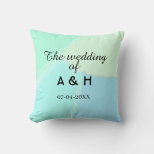 Die Hochzeit des Paares Anfangsbuchstabe des Namen Kissen