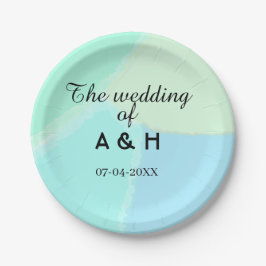 Die Hochzeit des Paares Anfangsbuchstabe des Namen Pappteller