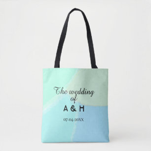 Die Hochzeit des Paares Anfangsbuchstabe des Namen Tasche