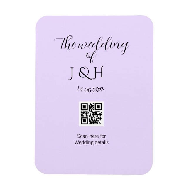 Die Hochzeit des Paares QR-Code-Scan-Detail Magnet (Vertikal)