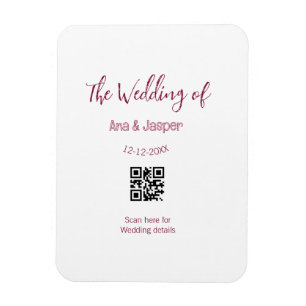 Die Hochzeit des Paares QR-Code-Scan-Detail Magnet