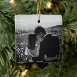 Die Hochzeit ihres Fotos Keramikornament