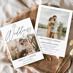 Die Hochzeit ist elegant und Minimalistisch modern