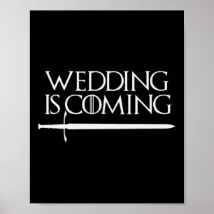 Die Hochzeit kommt zu einem lustigen Hen & amp; St Poster