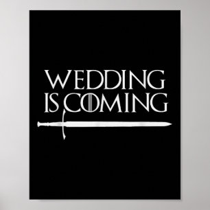 Die Hochzeit kommt zu einem lustigen Hen & amp; St Poster