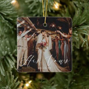 Die Hochzeit seines Fotos Keramikornament
