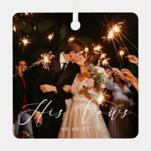 Die Hochzeit seines Fotos Ornament Aus Metall