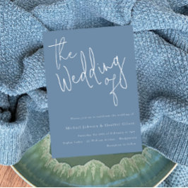 Die Hochzeit von "Dusty Blue Modern Wedding" Einladung