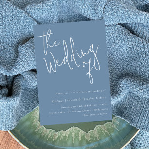 Die Hochzeit von "Dusty Blue Modern Wedding" Einladung