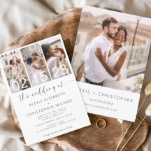 Die Hochzeit von Foto Minimalistische Weiße Hochze