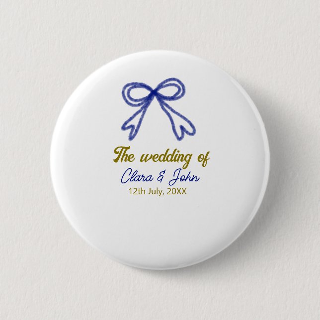 Die Hochzeit von Goldmedaille Button (Vorderseite)