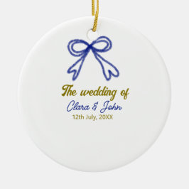 Die Hochzeit von Goldmedaille Keramik Ornament