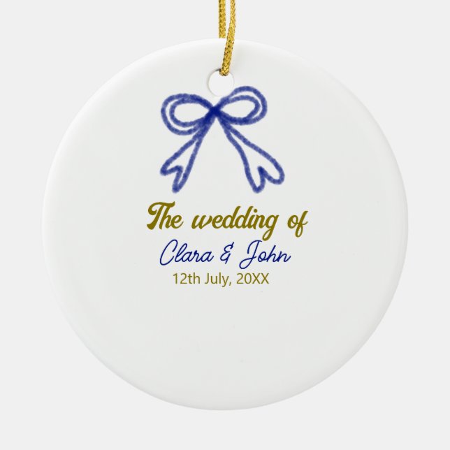 Die Hochzeit von Goldmedaille Keramik Ornament (Vorne)
