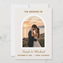 'Die Hochzeit von' Moderne Arch Foto Save-the-Date