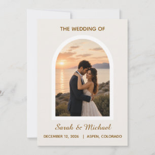 'Die Hochzeit von' Moderne Arch Foto Save-the-Date Einladung