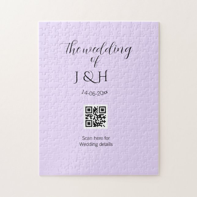 Die Hochzeit von Paarname QR-Code-Scan-Detail (Vertikal)
