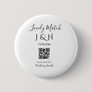 Die Hochzeit von Pärchennamen QR Code Scan Detail Button