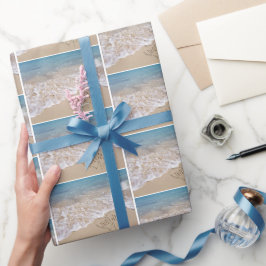 Die Hochzeiten am Strand in Sand Geschenkpapier