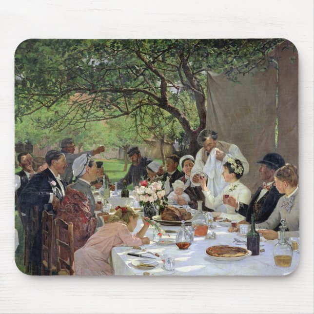Die Hochzeits-Mahlzeit bei Yport, 1886 Mousepad (Vorne)