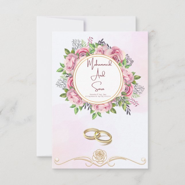 Die Hochzeitseinladung (Vorderseite)