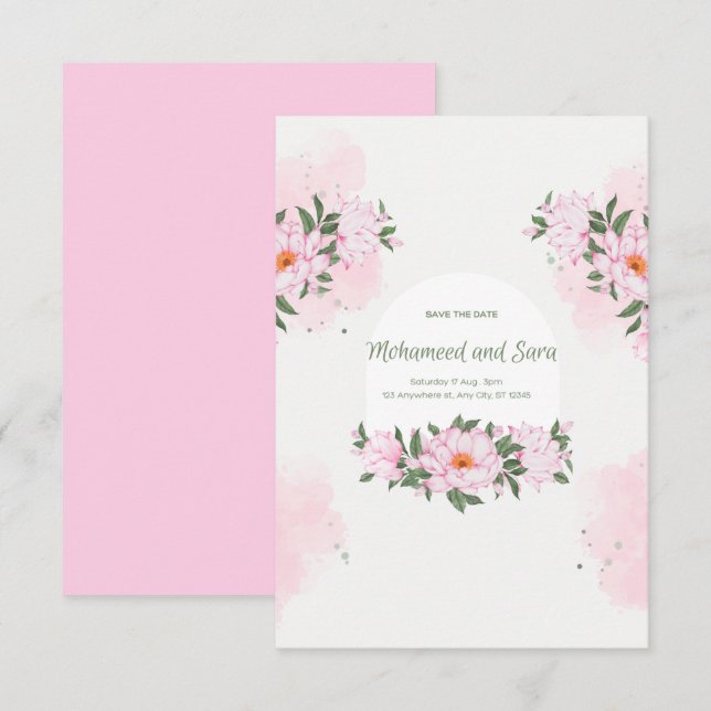 Die Hochzeitseinladung (Vorne/Hinten)