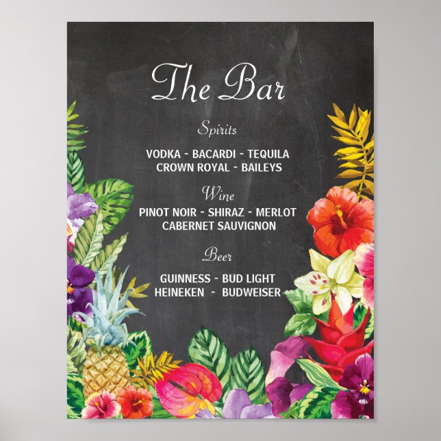 Die Hochzeitsempfehlung des Party Bar Aloha Luau Poster (Vorne)