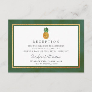 Die Hochzeitskollektion der Ananas mit tropischen  Begleitkarte